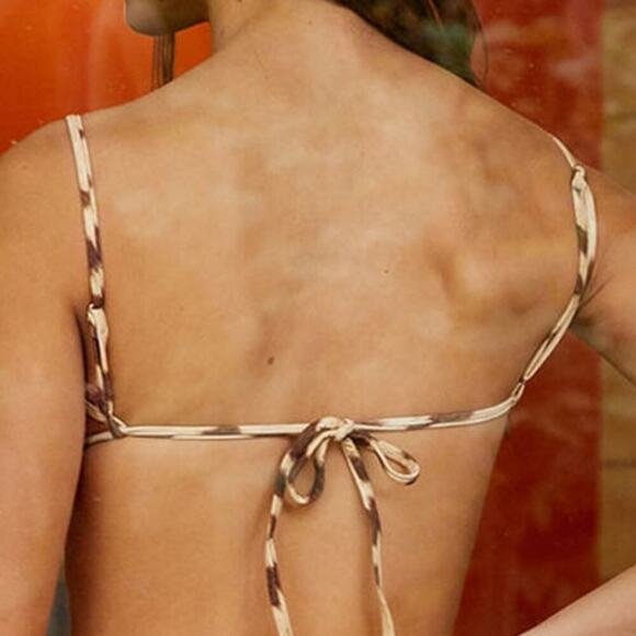 WEWOREWHAT Women's Animal Print Ruched Underwire Bikini Top Leopard L NWT - Picture 4 of 10